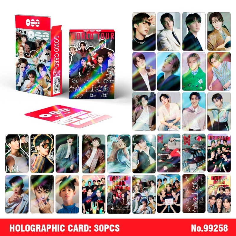 Photography History - 30 Tarjetas Holográficas BTS Kpop Lomo,