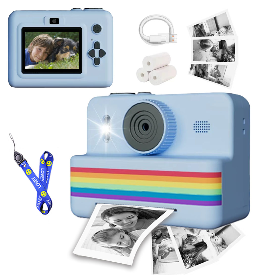 Photography And Videography - Cámara Digital para niños, Mini impresora