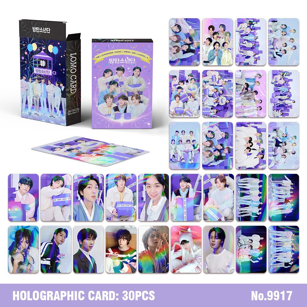 30 Tarjetas Holográficas BTS K - Photography History reseña y precio