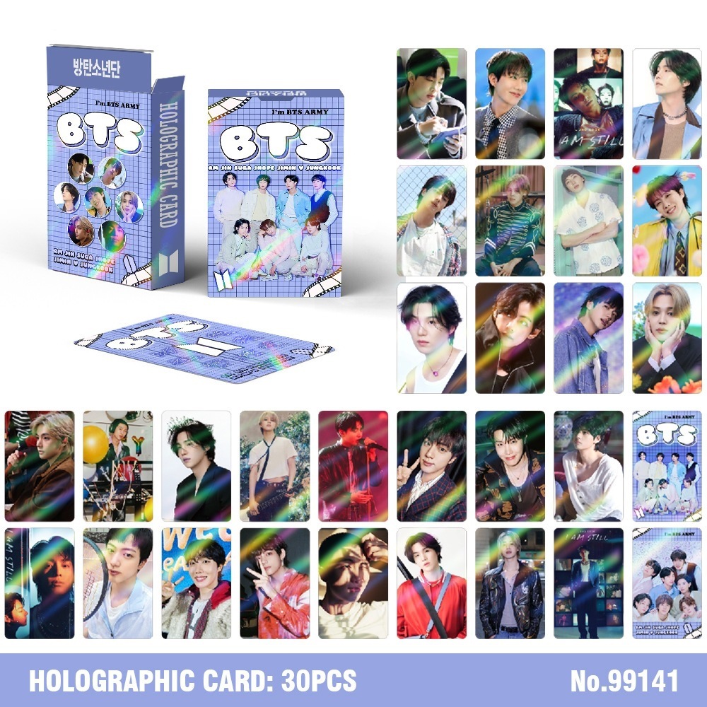 30 Tarjetas Holográficas BTS K - Photography History reseña y precio